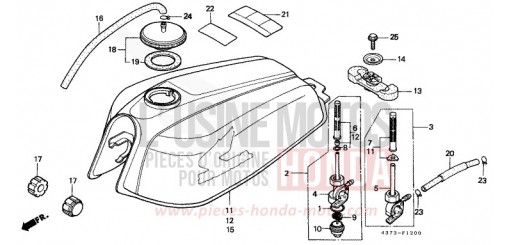 RESERVOIR A CARBURANT (XL125SZ/A/B/C) XL125SA de 1980